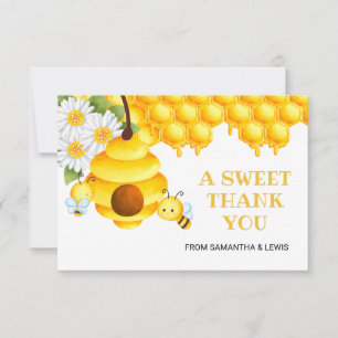 Agradecimiento Dulce Abeja De Abeja Gracias Tarjeta