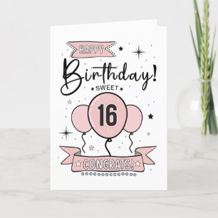 Agradecimiento Dulce tarjeta de cumpleaños 16