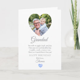 Agradecimiento Dulce tarjeta de cumpleaños de abuelo de niño pequ