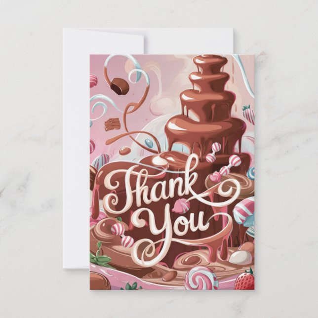 Agradecimiento Dulces editables Chocolate tarjeta de agradecimien (Anverso)