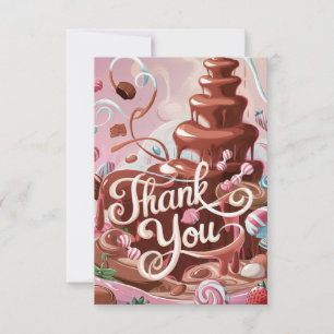 Agradecimiento Dulces editables Chocolate tarjeta de agradecimien