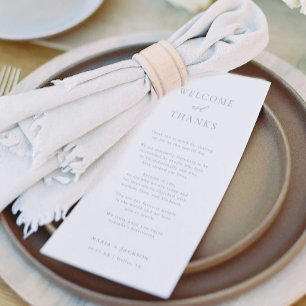 Agradecimiento Dusty Blue Gracias Bienvenida y Gracias Tarjeta de