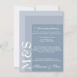 Agradecimiento Dusty Blue Simple Moda moderna Tarjeta Boda de gui