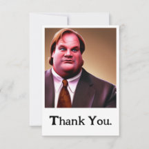 Edición limitada Chris Farley Tarjeta de agradecim
