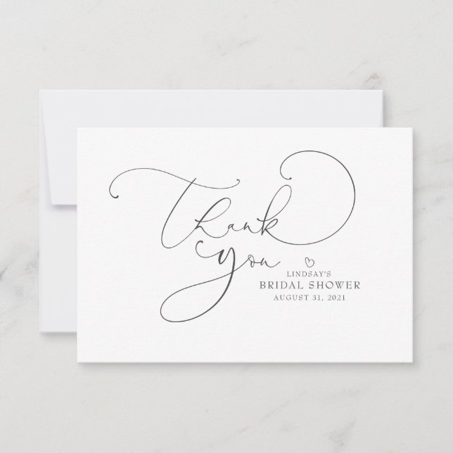 Agradecimiento Editable Color Cute Script para Des (Anverso)