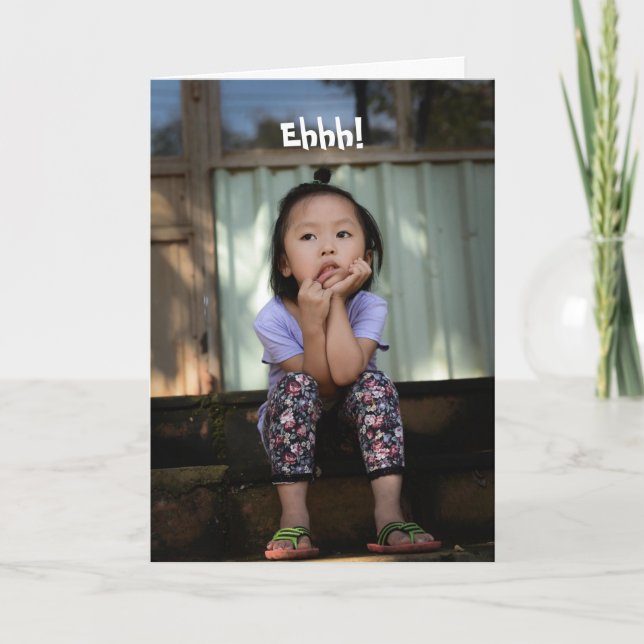 AGRADECIMIENTO EHHH, TARJETA DE CUMPLEAÑOS DE BORRACHO (Anverso)