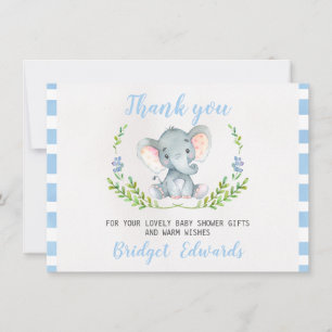Agradecimiento El elefante de los muchachos le agradece tarjeta