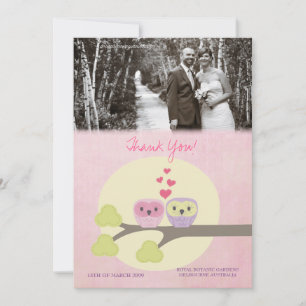 Agradecimiento El en-amor de los búhos le agradece tarjeta de la