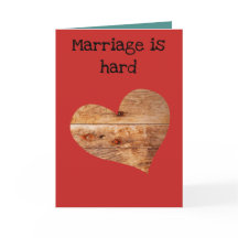 El matrimonio es una tarjeta de felicitación dura
