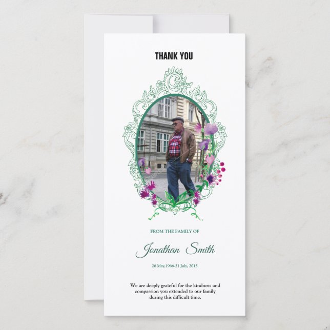 Agradecimiento El monumento le agradece tarjeta de la foto (Anverso)