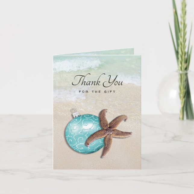 Agradecimiento El navidad de la playa le agradece tarjeta del (Anverso)
