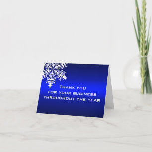 Agradecimiento El negocio blanco y azul le agradece tarjeta de