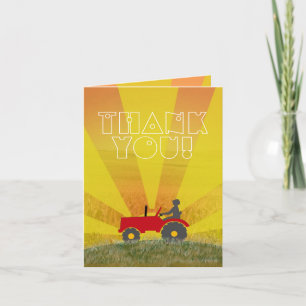 Agradecimiento El tractor rojo o verde le agradece tarjeta de