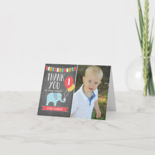 Agradecimiento Elefante de Edad Personalizada   Tarjeta de agrade