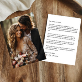 Agradecimiento Elegante Boda de guión gráfico Tarjeta de agradeci