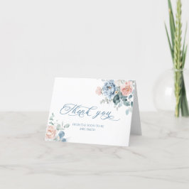 Agradecimiento elegante de lluvia de boda floral a