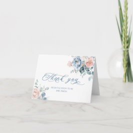 Agradecimiento elegante de lluvia de boda floral a