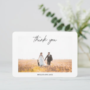 Agradecimiento Elegante escritura moderna a mano Tarjeta de foto