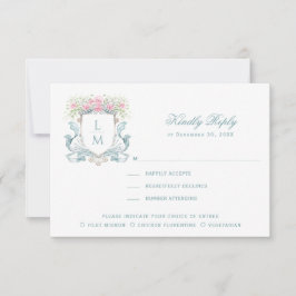Agradecimiento Elegante Escudo con tarjeta de respuesta RSVP para