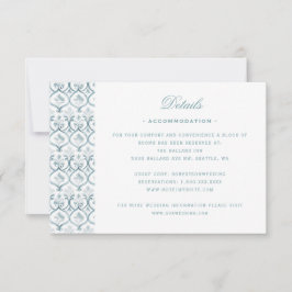 Agradecimiento Elegante Escudo de boda con Rosas Tarjeta de detal