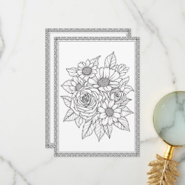 Agradecimiento Elegante Floral Color Su Propia Tarjeta De Saludo