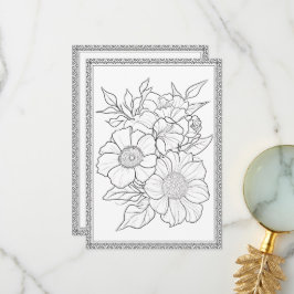 Agradecimiento Elegante Floral Color Su Propia Tarjeta De Saludo