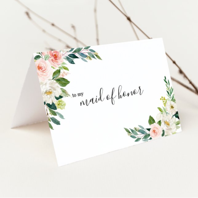 Agradecimiento elegante floral de dama de honor co (Subido por el creador)