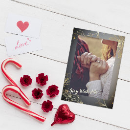 Agradecimiento Elegante foto dorada Tarjeta de vacaciones