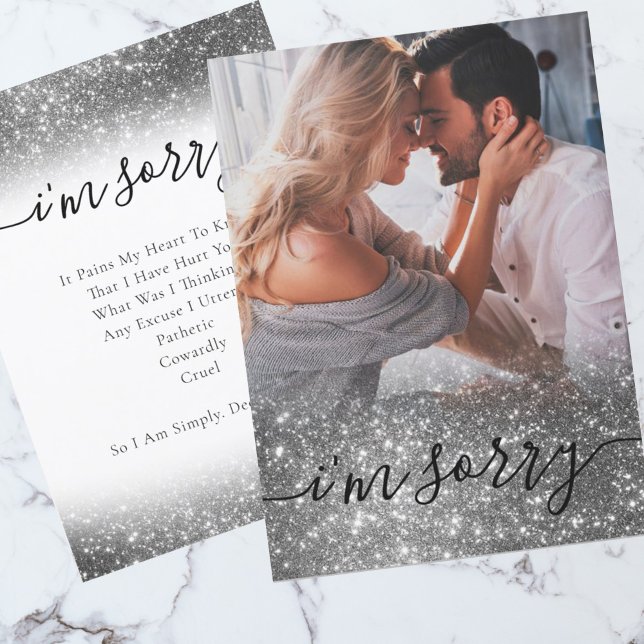Agradecimiento Elegante Foto: siento la tarjeta de disculpa (Subido por el creador)