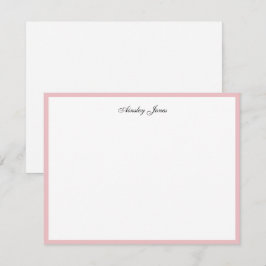 Agradecimiento Elegante frontera rosa personalizada Tarjeta de ag