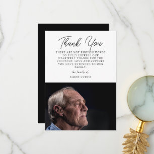 Agradecimiento Elegante guión de simpatía por foto Tarjeta de agr