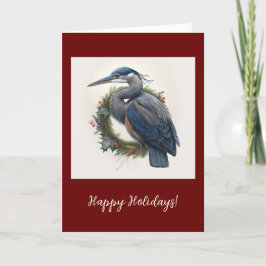 Agradecimiento Elegante Heron Fiesta plegada / Tarjeta de Navidad