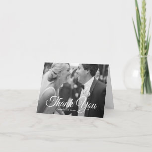 Agradecimiento Elegante Moda Boda de fotografía moderno - Tarjeta