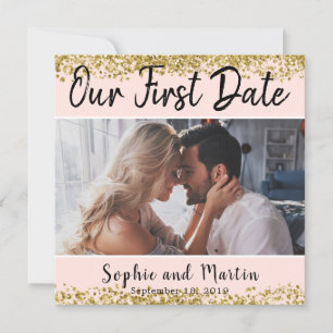 Agradecimiento Elegante Nuestra Primera Tarjeta De Pareja Fotográ