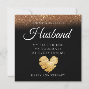 Agradecimiento Elegante Personalizado esposo Boda tarjeta de aniv