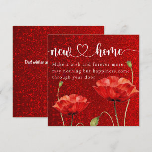 Agradecimiento Elegante Red Floral Nueva Tarjeta de Calentamiento