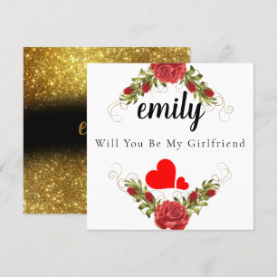 Agradecimiento Elegante Rosy Serás Mi Tarjeta De Novia
