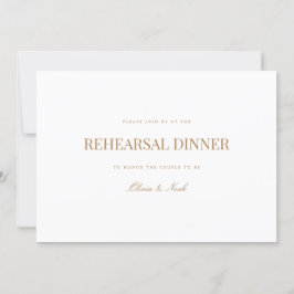 Agradecimiento Elegante Script Tarjeta de cena de prueba de oro y