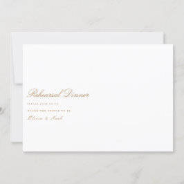 Agradecimiento Elegante Script Tarjeta de cena de prueba de oro y