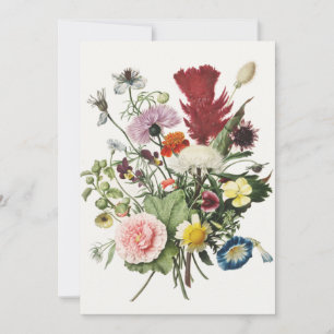 Agradecimiento Elegante tarjeta de felicitación en blanco de flor