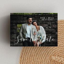 Agradecimiento Elegante tarjeta de foto de paisaje de boda para g