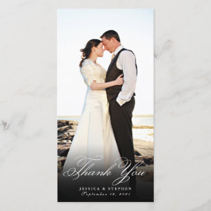 Agradecimiento Elegante Tarjeta de foto vertical simple gracias 8