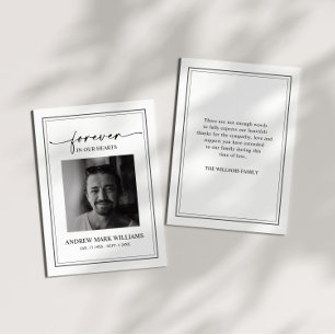 Agradecimiento Elegante tarjeta de memoria moderna de solidaridad
