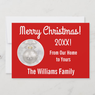 Agradecimiento Elegante tarjeta de Navidades Personalizares de or