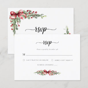 Agradecimiento Elegante tarjeta de Navidades RSVP