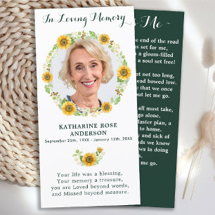 Agradecimiento Elegante tarjeta de oración funeraria conmemorativ