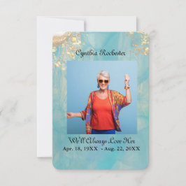 Agradecimiento Elegante tarjeta de oraciones para conmemoración d