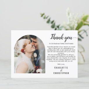 Agradecimiento Elegante y personalizada Tarjeta de fotos de agrad