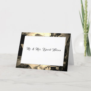 Agradecimiento Elegantes Rosas Boda católico Tarjeta de agradecim