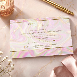 Agradecimiento Empresarial Elegante Mármol Rosa Do